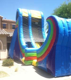 Rampage Water Slide easily fits on your driveway